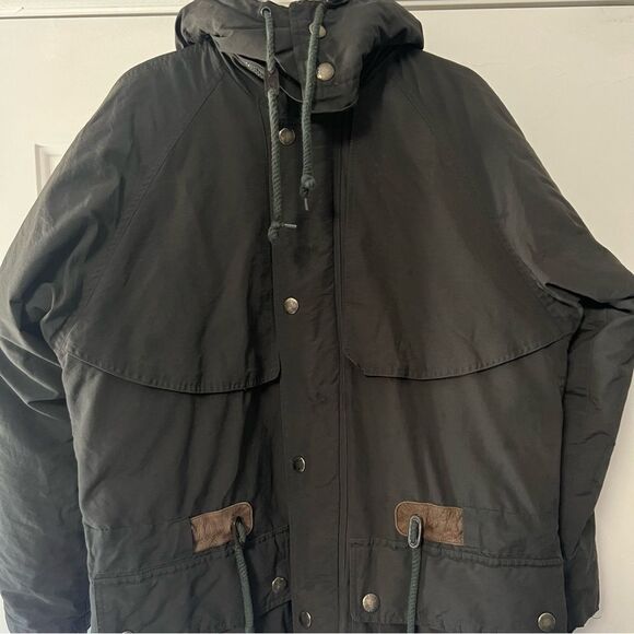 Vintage 90s Goose Down London fog Convertible Liner Shell Oversized parka coat S - Picture 2 of 16